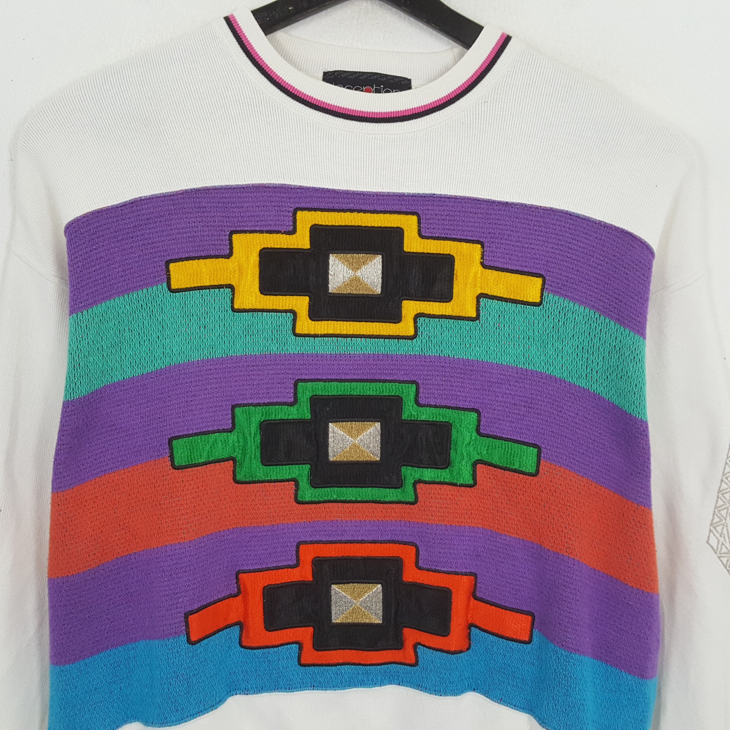Vintage INCEPTION Multicolour Nice Design Sweatshirt Size US L / EU 52-54 / 3 - 2 Thumbnail