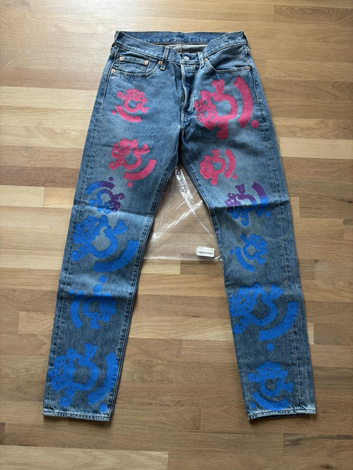 DENIM TEARS Denim Tears Bstroy Tears Lightwash Blue/Pink Jeans 30x32 Size US 30 / EU 46 - 3 Thumbnail