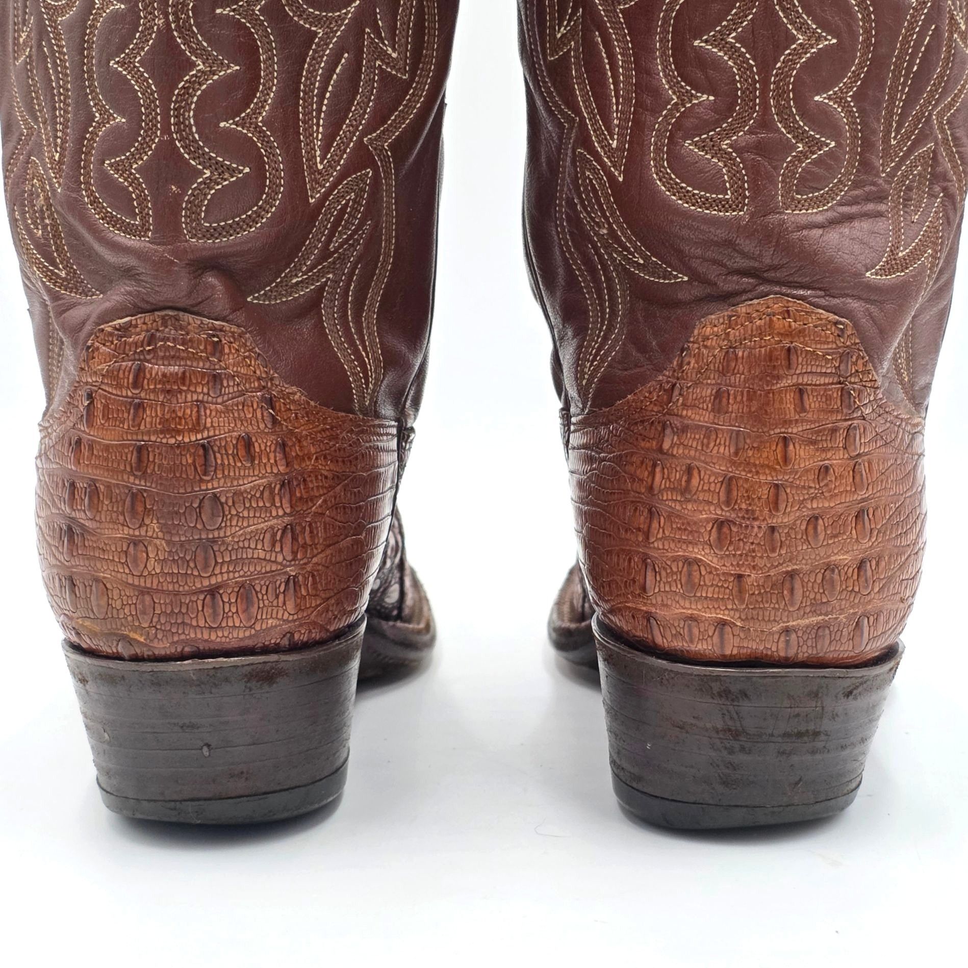 Justin Boots Vintage Justin Boots Rare Exotic Hornback Alligator Men 10D Size US 10 / EU 43 - 6 Thumbnail