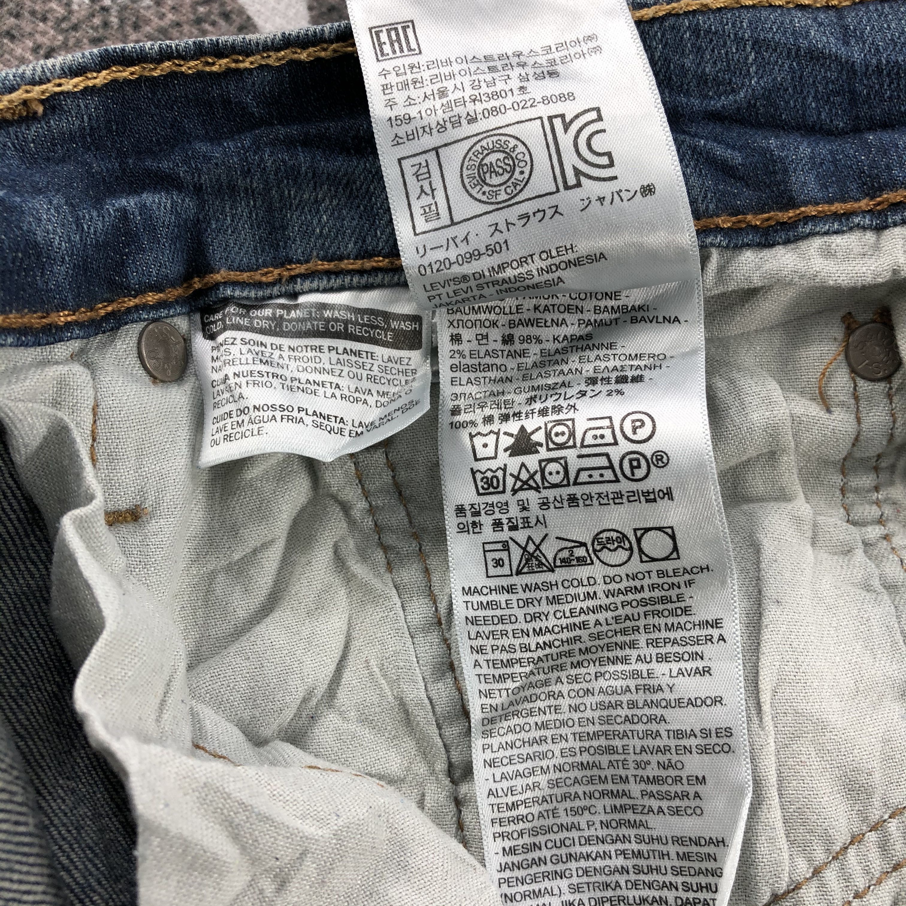 Levi's Vintage Levis 514 Jeans Dirty Blue Wash Denim KJ569 Size US 32 / EU 48 - 10 Thumbnail