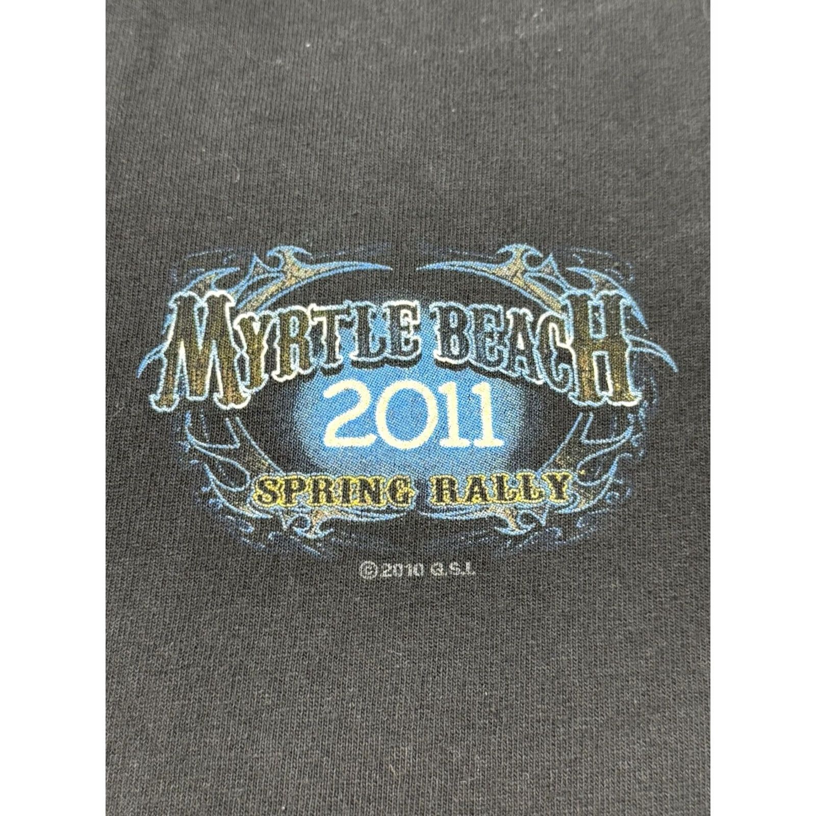 Vintage Myrtle Beach Spring Rally Dirty Biker Shirt Mens 3XL Black Motorcycle Size US XXL / EU 58 / 5 - 7 Thumbnail