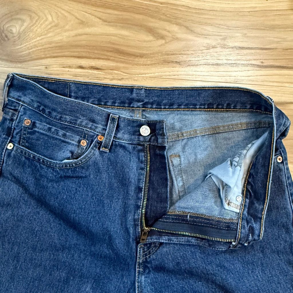 Levi's Levi’s Men’s 505 Jeans W34 L30 Blue Straight Size US 34 / EU 50 - 3 Thumbnail