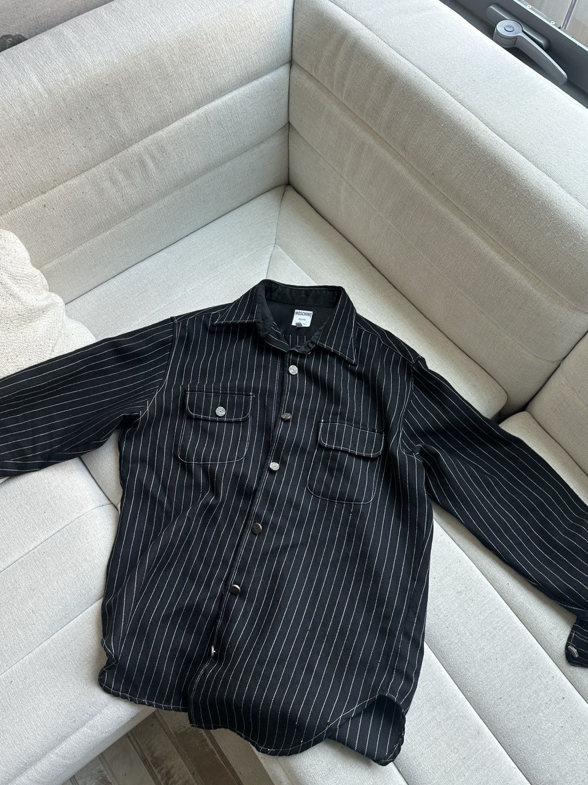 Moschino Moschino Vintage Striped Shirt Size US S / EU 44-46 / 1 - 1 Thumbnail