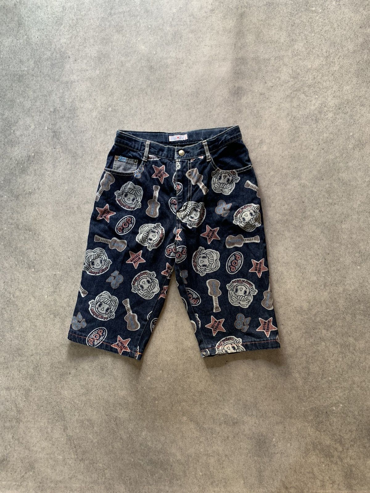 Angel Blue 1990s Angel Blue Full Print Short Denim Size 27" / US 4 / IT 40 - 4 Thumbnail