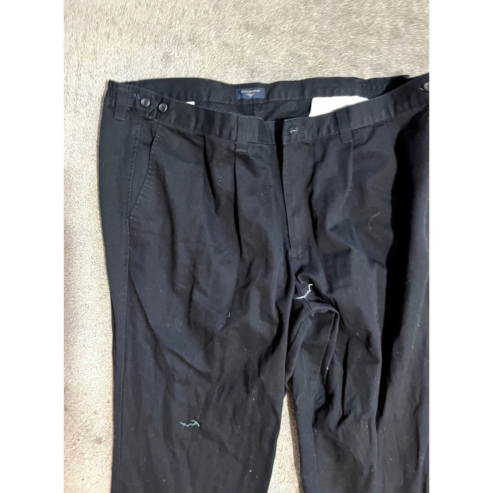 Dockers DOCKERS Classic Fit Chinos Pants 46x30 Black 100% Cotton Vintage Distressed Men Regular Inseam 30 Classic Style D3 Size US 30 / EU 46 - 4 Thumbnail