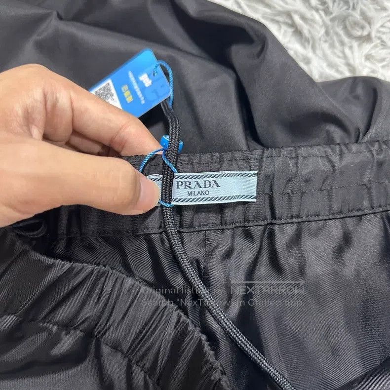 Prada Prada Triangle logo side-zip nylon trousers black size 44 Size US 28 / EU 44 - 4 Thumbnail