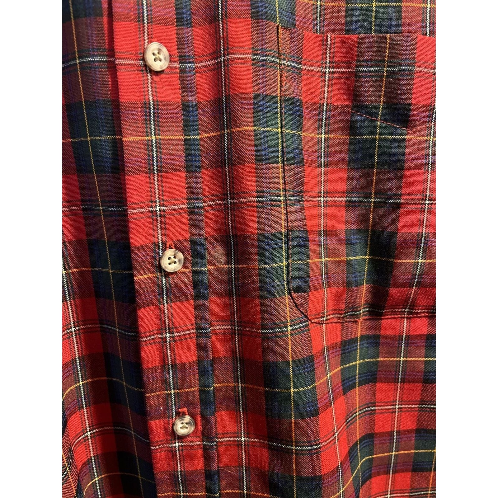 Pendleton Pendleton Men’s M Red Plaid Long Sleeve Button Up Wool Shirt Size US M / EU 48-50 / 2 - 13 Thumbnail