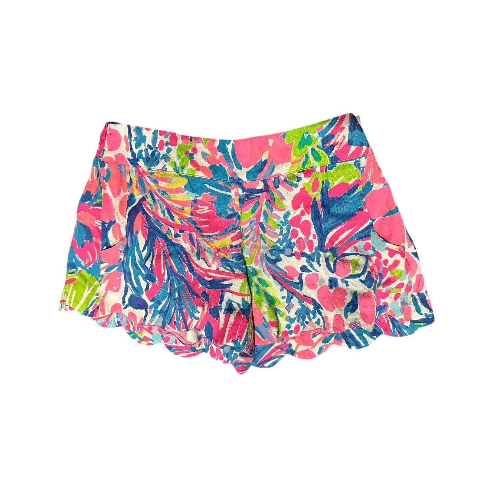 Lilly Pulitzer Lilly Pullitzer scalloped dahlia short XXS gumbo limbo Size 24" / US 00 / IT 34 - 1 Thumbnail