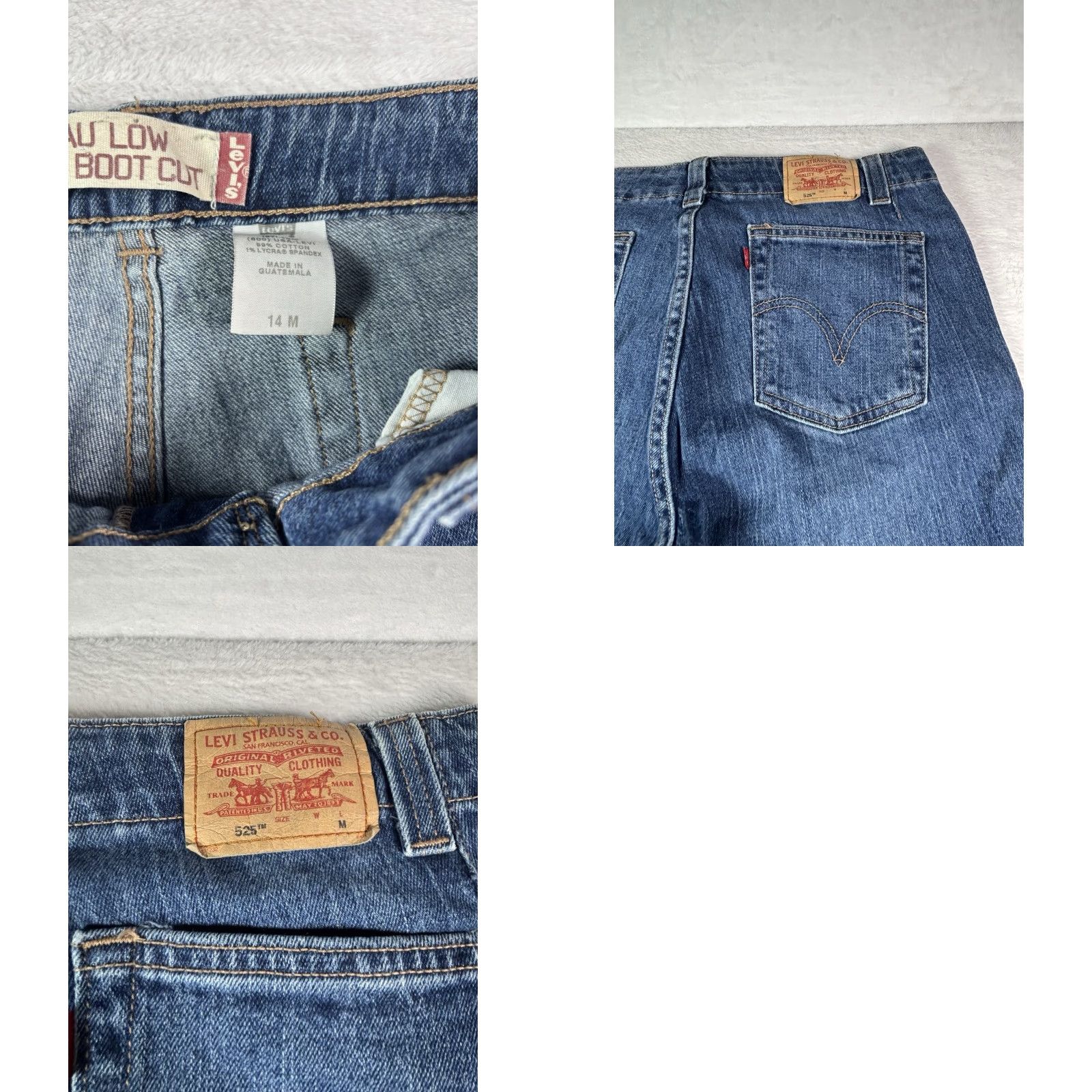 Levi's VINTAGE Levi's Jeans 525 Women’s Size 14 M Nouveau Low Boot Cut Blue Denim 1990s Women Size 36" / US 14 / IT 50 - 8 Thumbnail