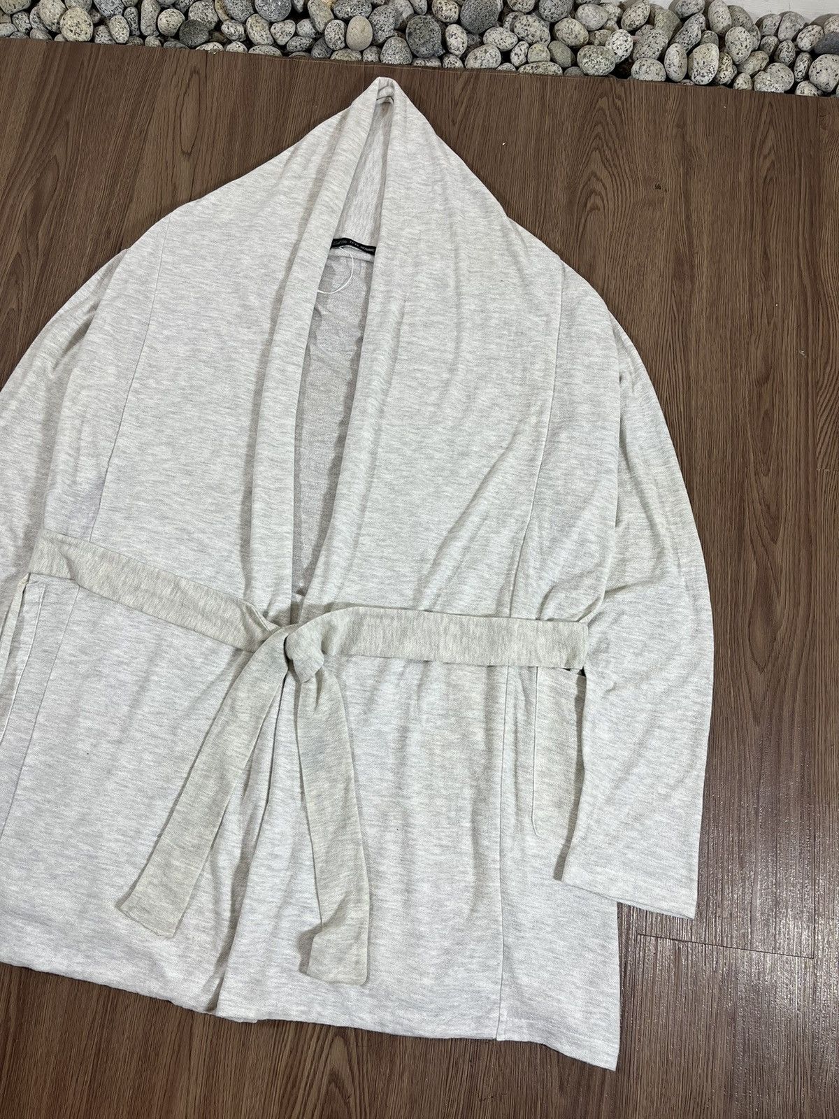 Tete Homme Tête Homme Robe Kimono Cardigan – Light Grey Wrap Belted Size US M / EU 48-50 / 2 - 5 Thumbnail