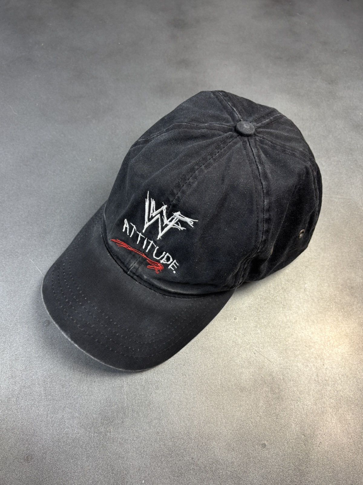 Vintage × WWE × WWF 1990s WWF Attitude Era Hat Vintage WWE Baseball Cap Strapbac Size ONE SIZE - 1 Thumbnail