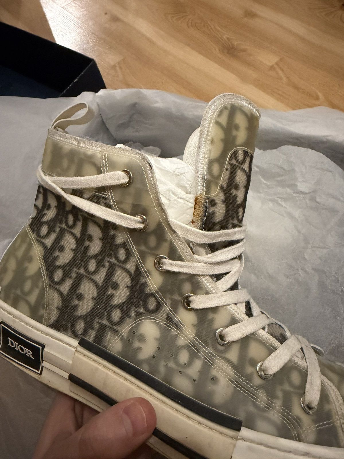Dior Dior B23 Oblique High Top Sneakers Men’s Size US 9.5 / EU 42-43 - 9 Thumbnail
