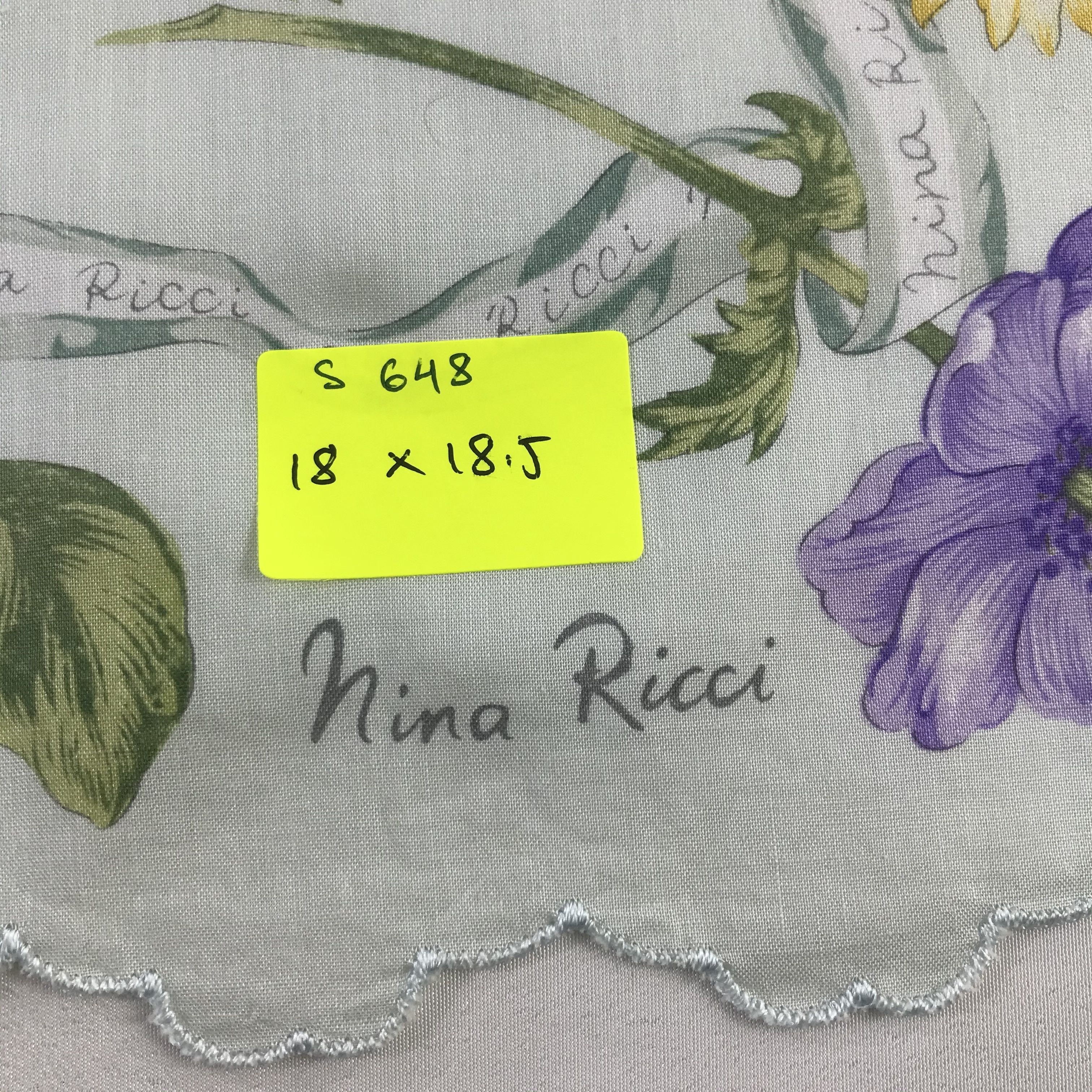 Nina Ricci × Vintage Nina Ricci Bandana / Handkerchief / Neckerchief - S648 Size ONE SIZE - 5 Thumbnail