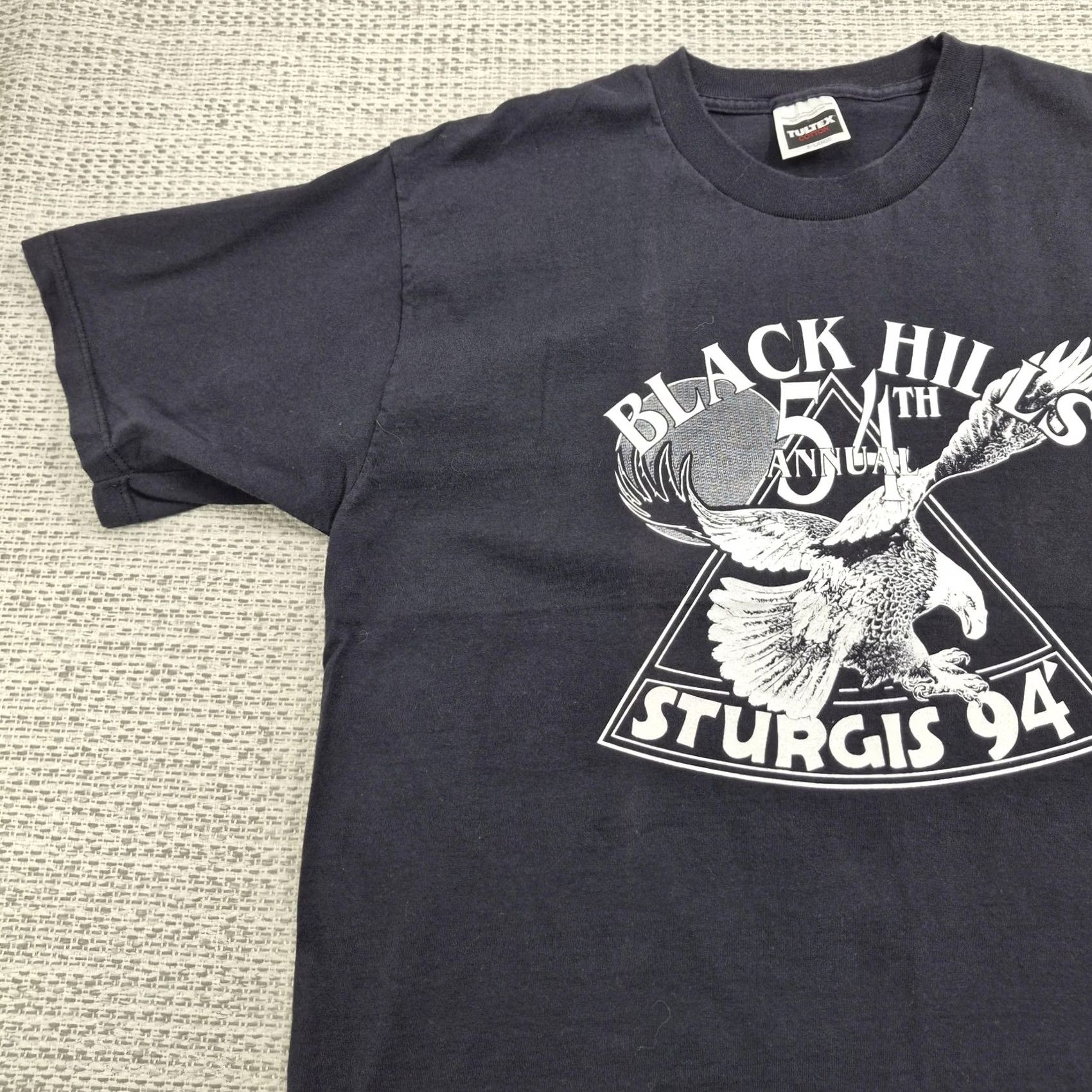 Tultex VINTAGE Tultex Shirt Mens XL Black Biker Black Hills Sturgis 1994 Eagle Tee Size US XL / EU 56 / 4 - 4 Thumbnail