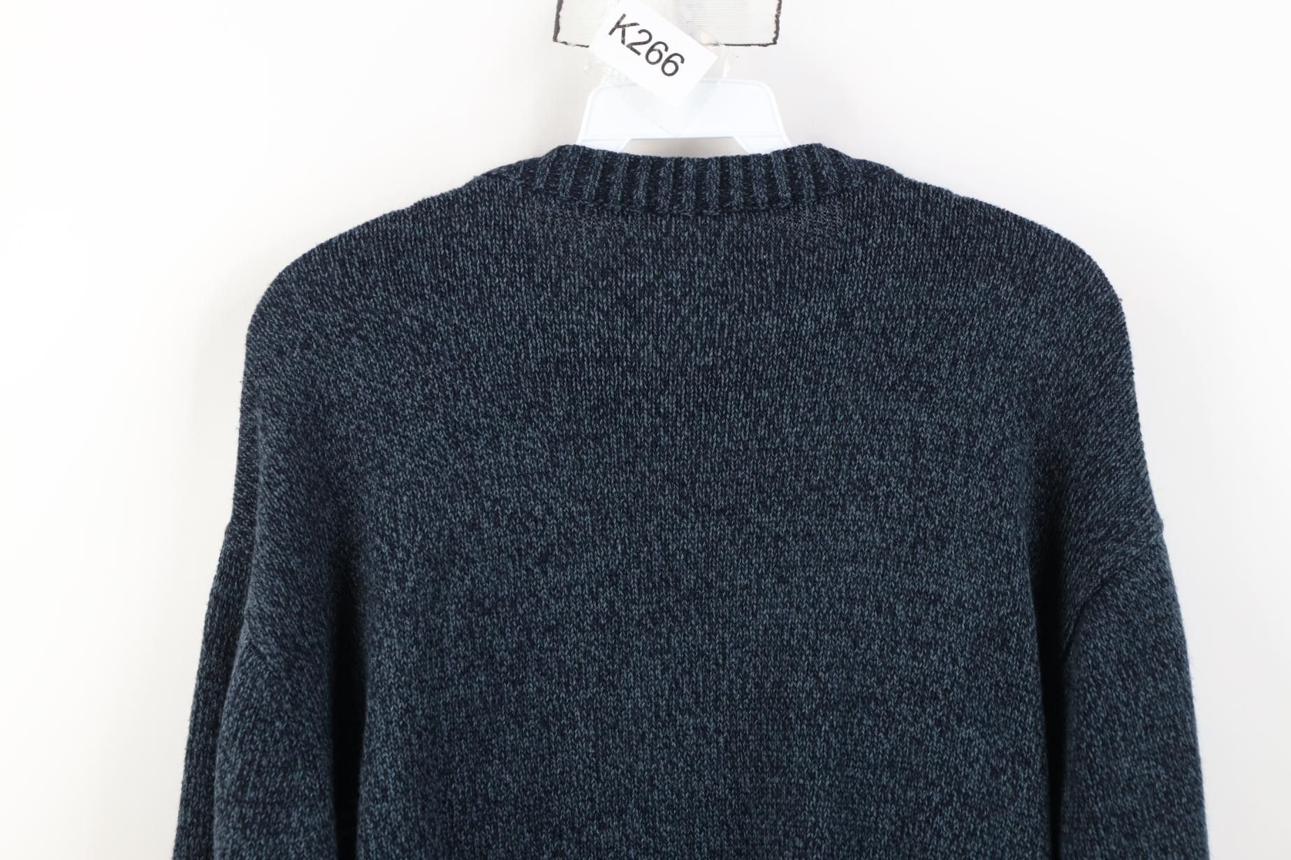 Vintage Vintage 90s Streetwear Checkered Cable Ribbed Knit Sweater Size US L / EU 52-54 / 3 - 10 Thumbnail