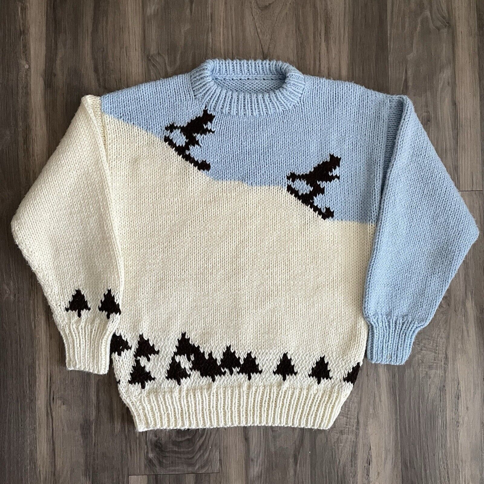 Vintage Vintage Cowichan Hand Knit Sweater Size Small Skiing Winter Size US S / EU 44-46 / 1 - 1 Thumbnail