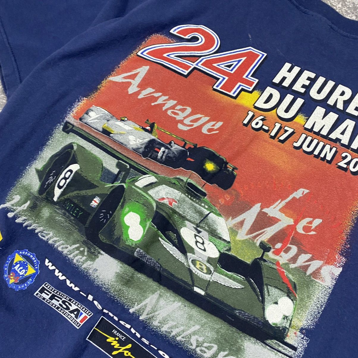 Vintage Vintage Bentley Racing 2001 Festival big logo tee Size US XXL / EU 58 / 5 - 5 Thumbnail