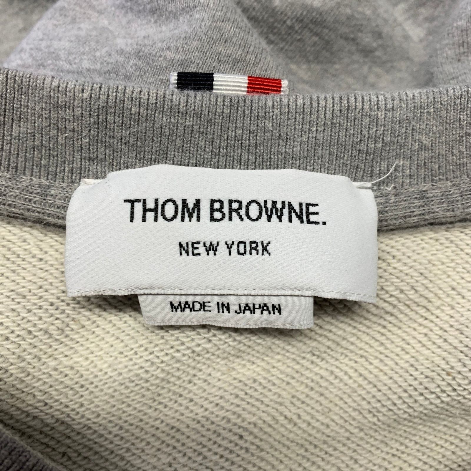 Thom Browne THOM BROWNE L Grey RWB Cotton Stripe Cropped Pullover Size L / US 10 / IT 46 - 5 Thumbnail