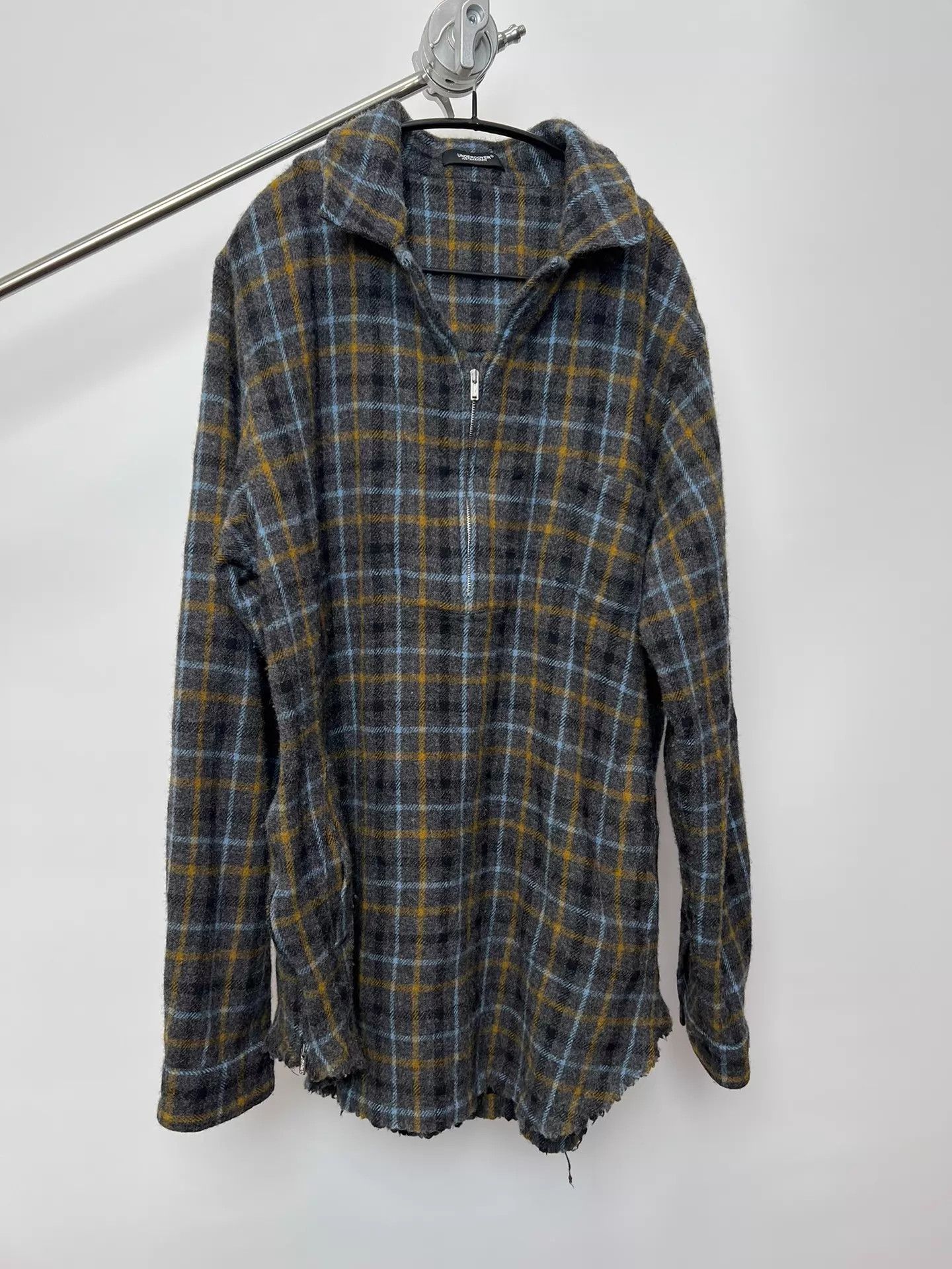 Undercover undercover 20aw wool blend oversized check half-zip jacket Size US L / EU 52-54 / 3 - 2 Thumbnail