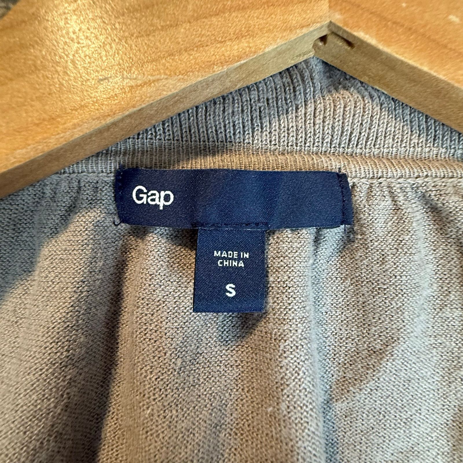 Gap Gap Gray Cotton Cardigan Sweater Open Tie Neck Ruffle S Y2K Size S / US 4 / IT 40 - 5 Thumbnail