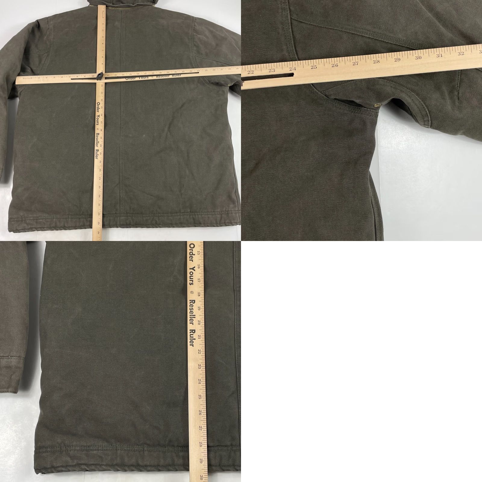 Dickies Dickies Jacket Mens XL Green Canvas Hooded Workwear Chore Heavyweight Bomber Jacket Size US XL / EU 56 / 4 - 9 Thumbnail