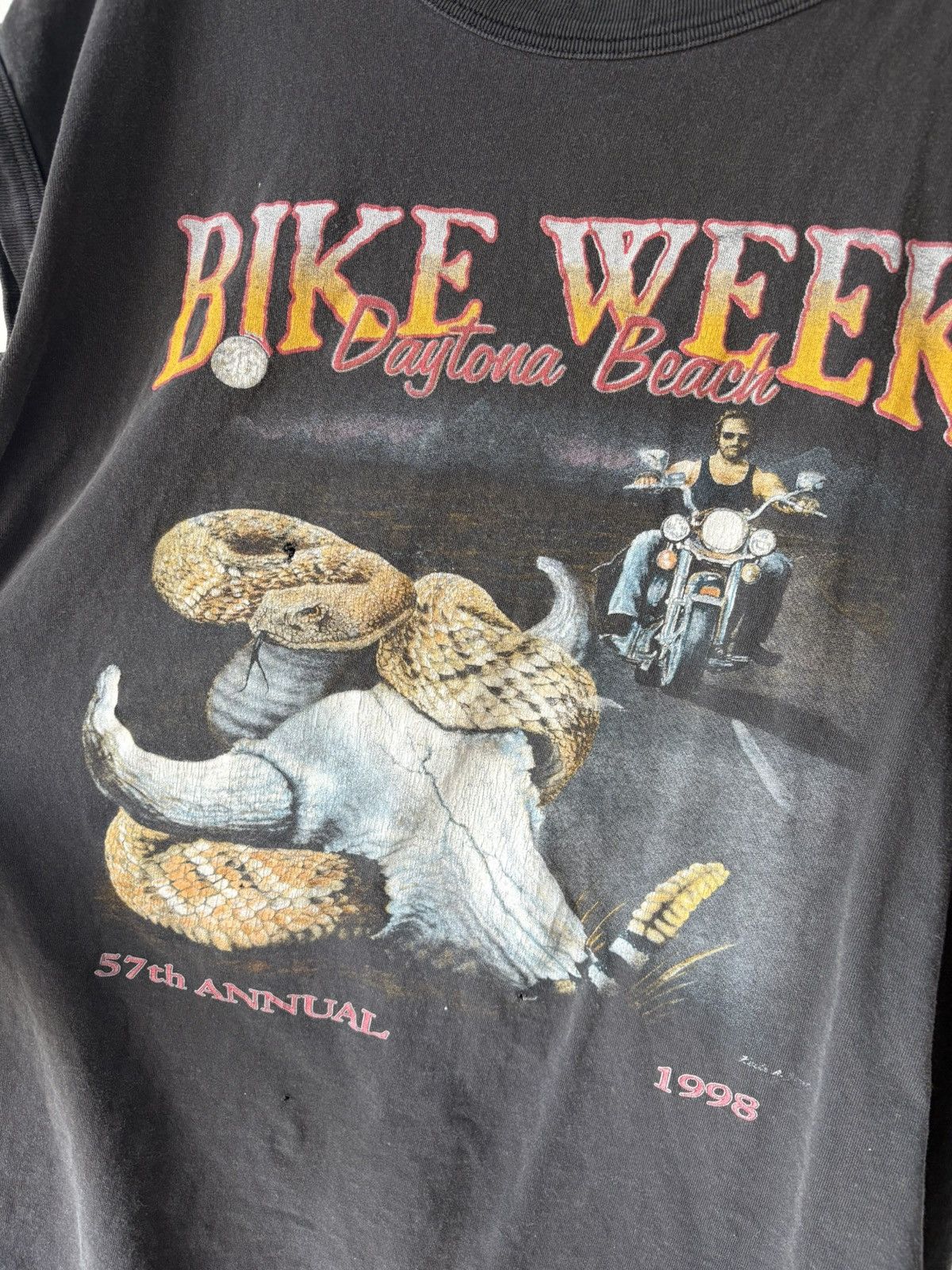 Vintage 1998 Bike Week Cutoff Tee West Coast Choppers Size US XXL / EU 58 / 5 - 2 Thumbnail