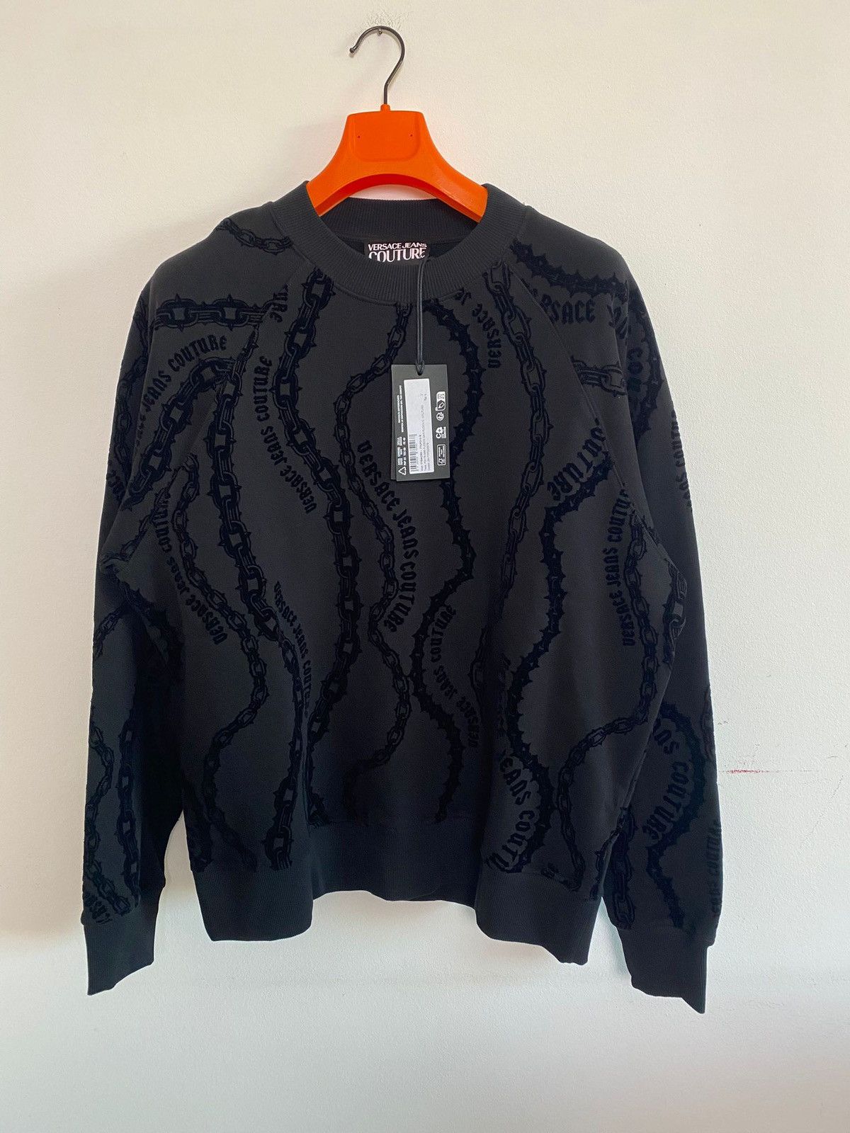 Versace Jeans Couture Brushed Flock Couture Sweatshirt Versace Jeans Culture L Size US L / EU 52-54 / 3 - 1 Thumbnail