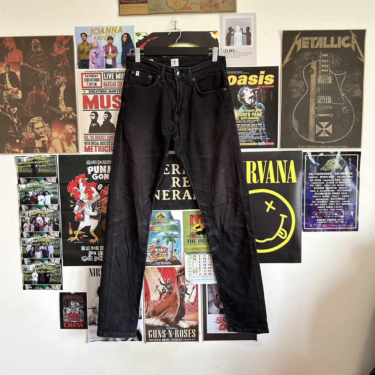 Edwin Vintage Edwin E Standard Distressed Faded Black Denim Size US 28 / EU 44 - 1 Thumbnail