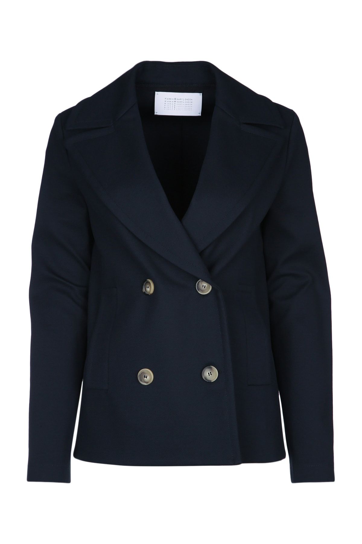 Harris Wharf London Women Peacoat Diagonal Crafted With Loro Piana Fab Size M / US 6-8 / IT 42-44 - 1 Thumbnail