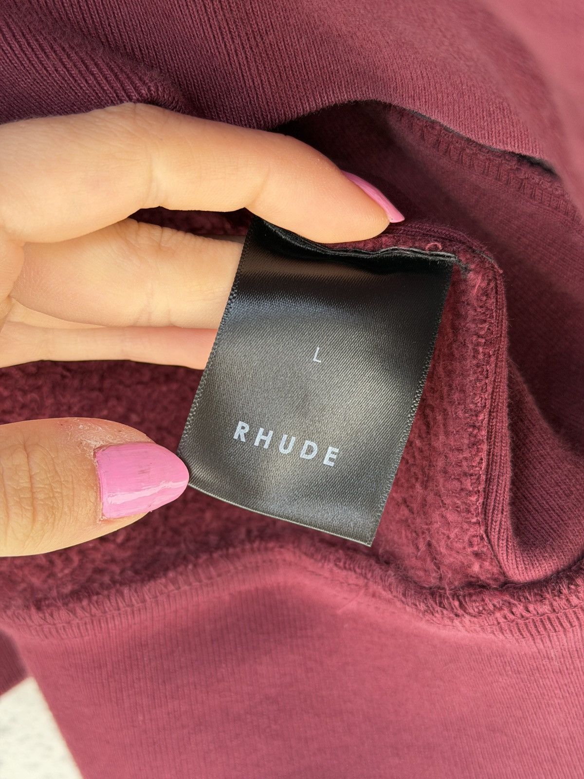 Rhude Rhude maroon heavyweight crew with tags Size US L / EU 52-54 / 3 - 3 Thumbnail