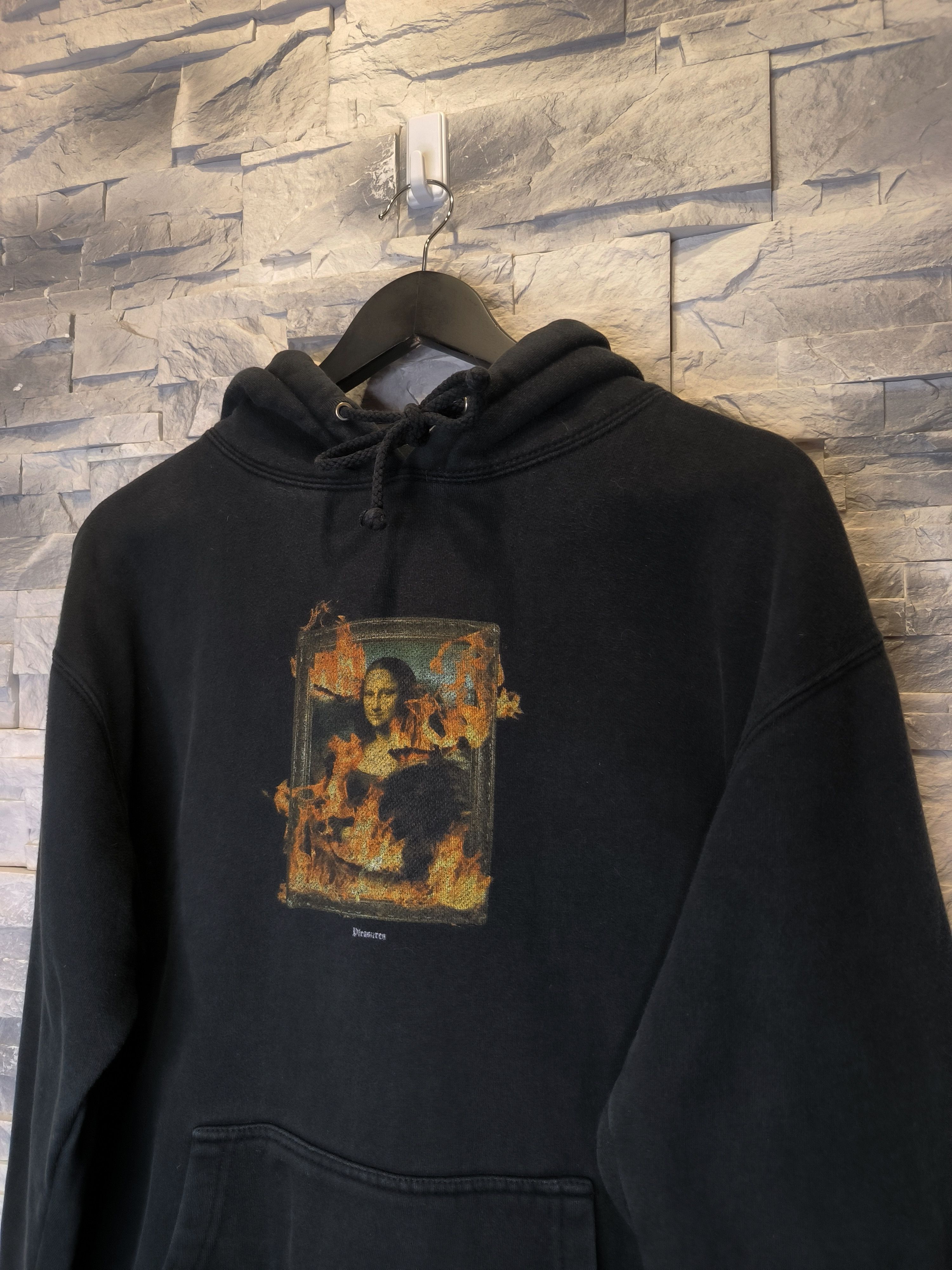Pleasures Pleasures Hoodie Burning Mona Lisa Black Size US M / EU 48-50 / 2 - 2 Thumbnail
