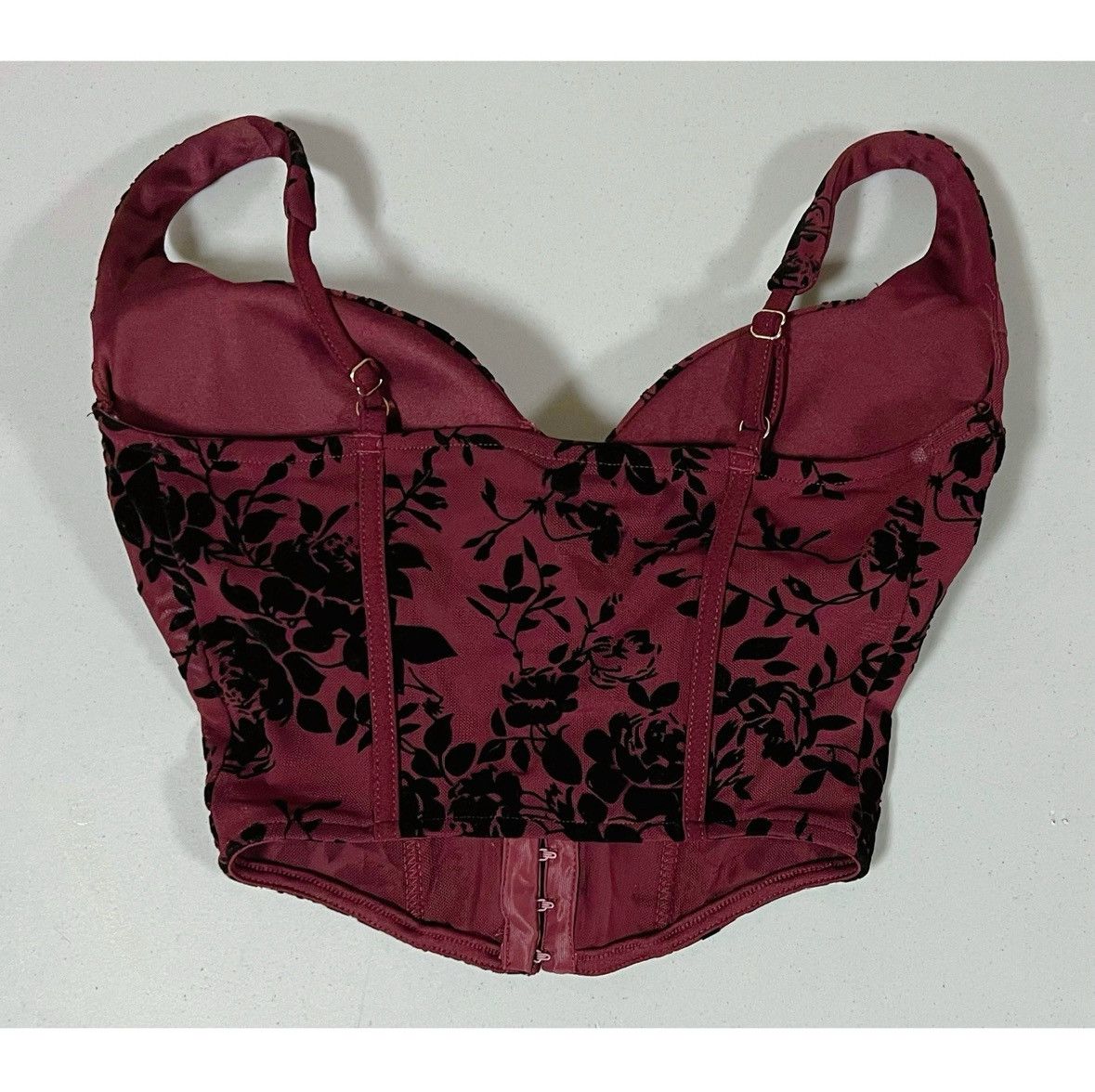 Windsor Smith Windsor Velvet Victorian Floral Corset Top Blouse Size S 🥀 Size S / US 4 / IT 40 - 4 Thumbnail