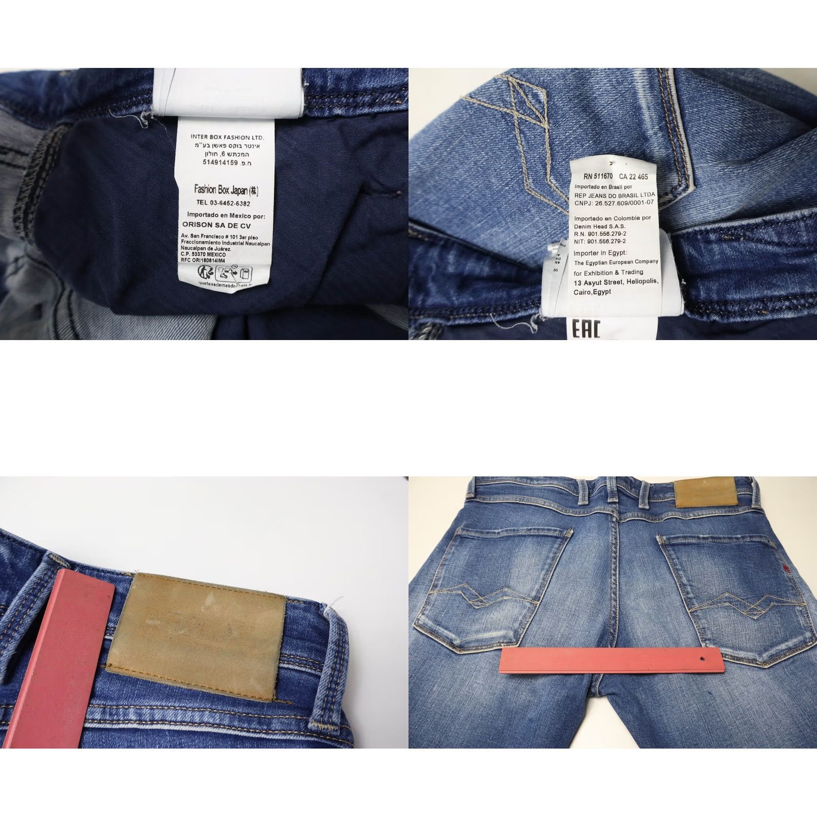 Replay Replay Anbas Slim Fit Jeans Men's W32 Blue Denim Faded Whiskers Stretched Size US 32 / EU 48 - 8 Thumbnail
