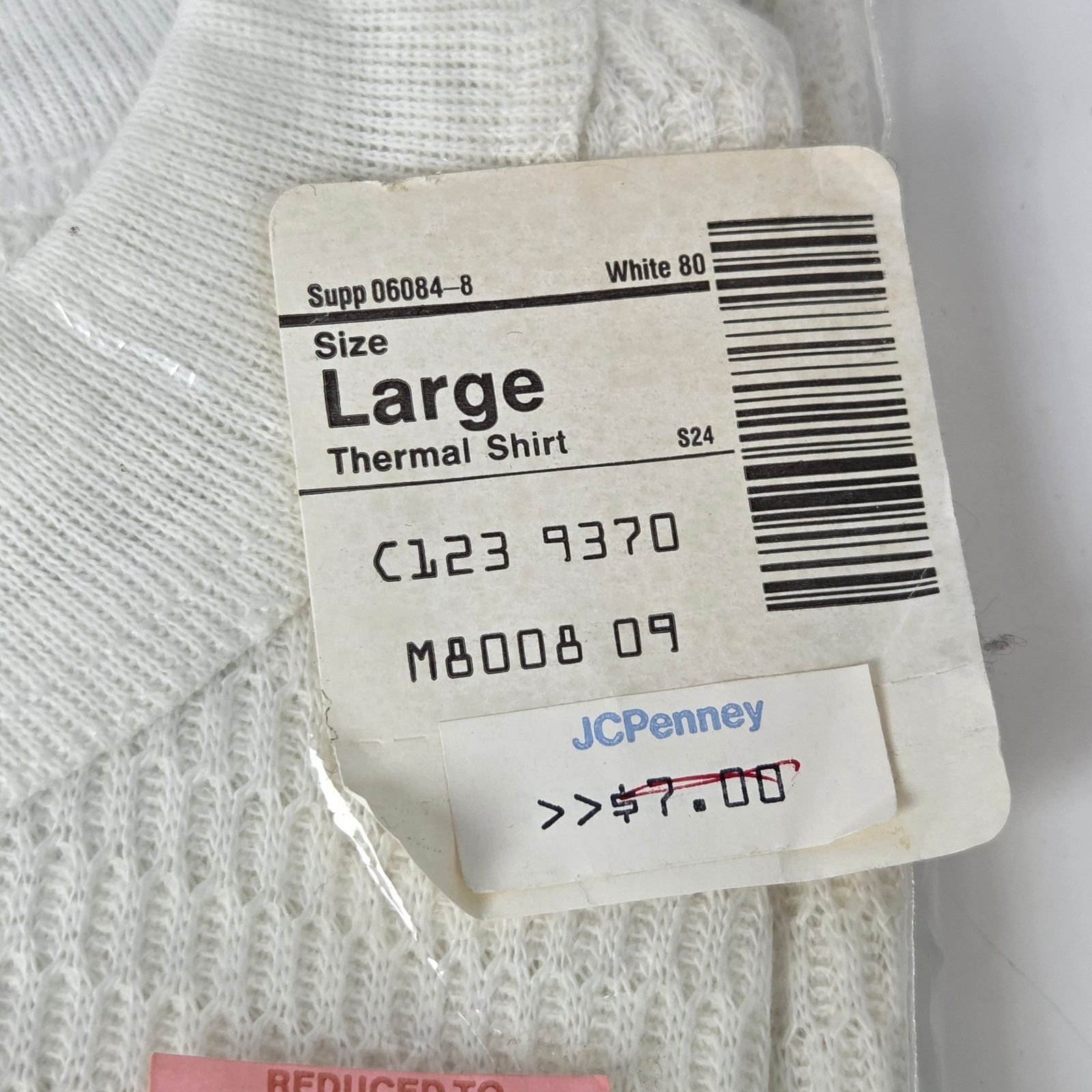 JCPenney JCPenney Vintage Thermal Shirt USA Made Waffle Knit NOS Size L / US 10 / IT 46 - 4 Thumbnail