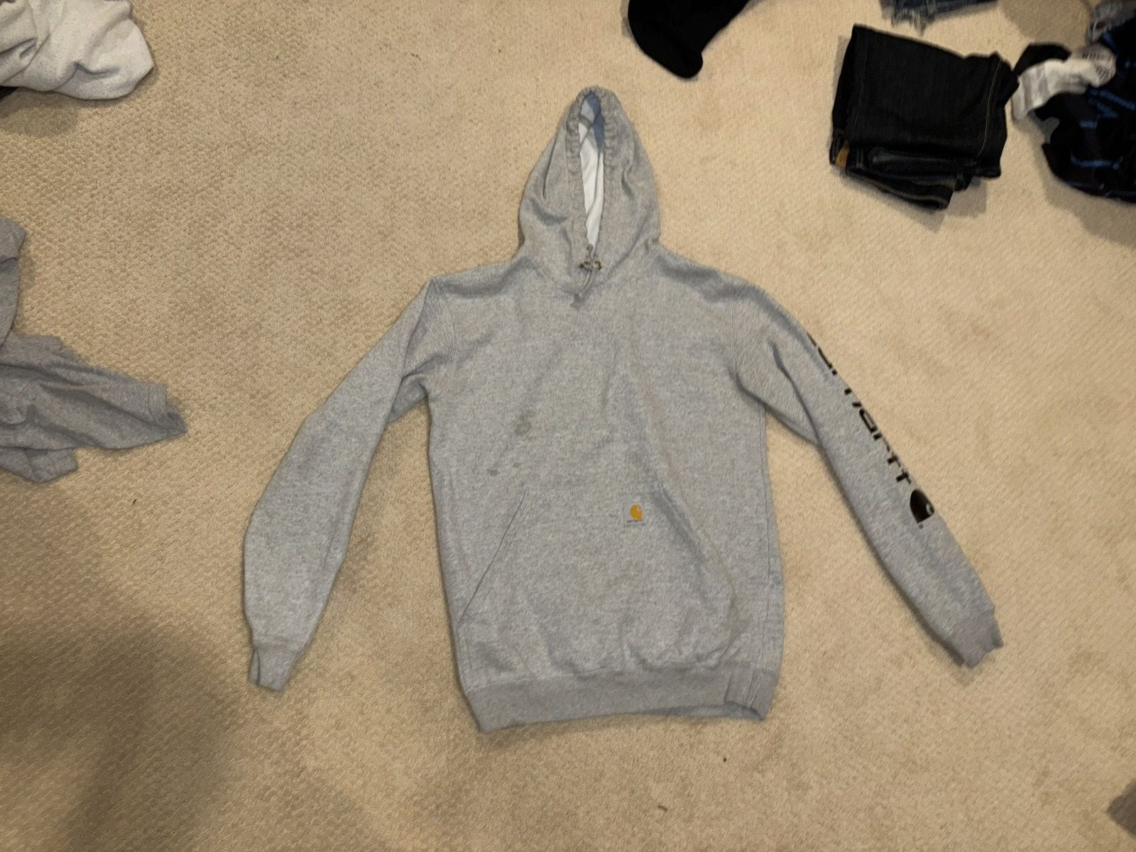 Carhartt Gray loose fit Carhartt hoodie Size US S / EU 44-46 / 1 - 1 Thumbnail