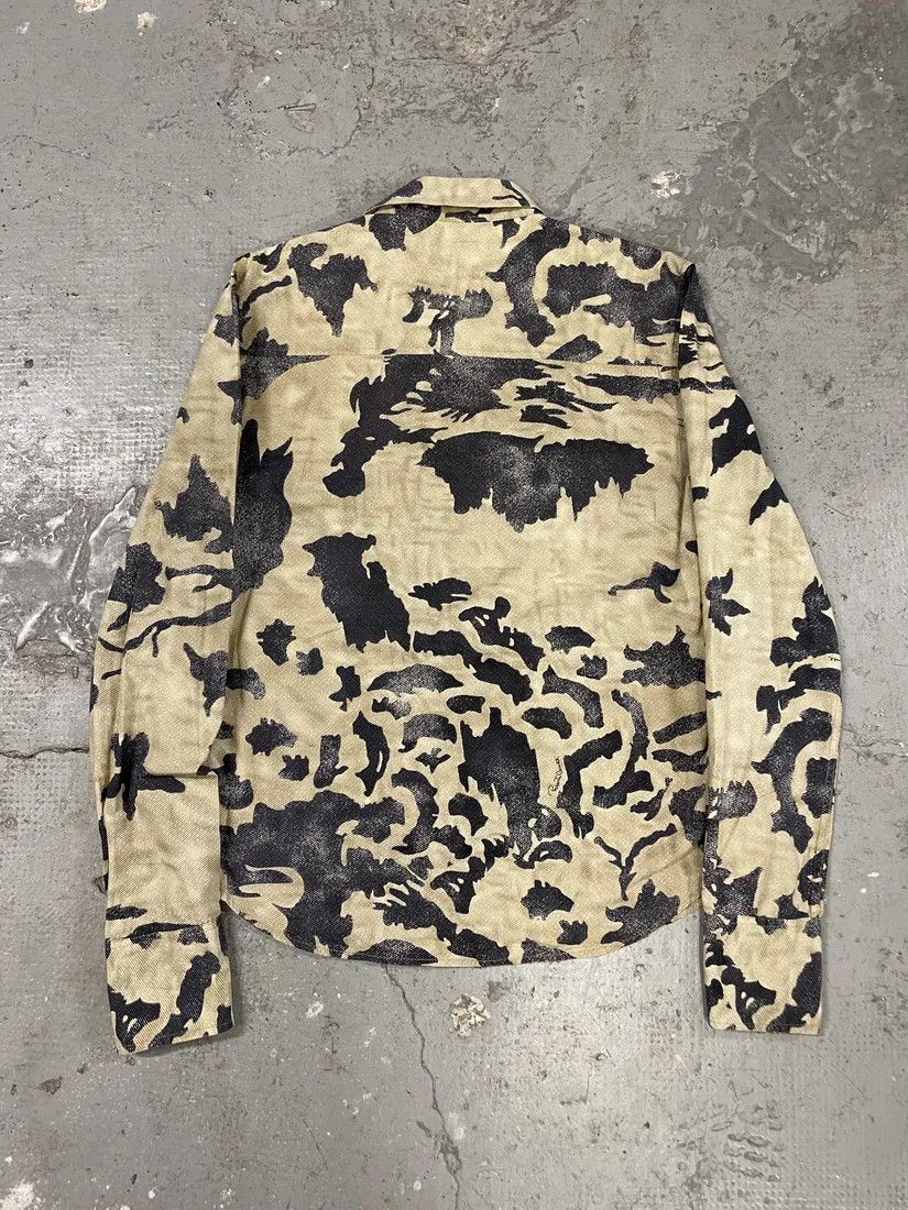 Roberto Cavalli × Vintage AW2001/02 Roberto Cavalli Brown Peace Camouflage Shirt Size US M / EU 48-50 / 2 - 2 Thumbnail