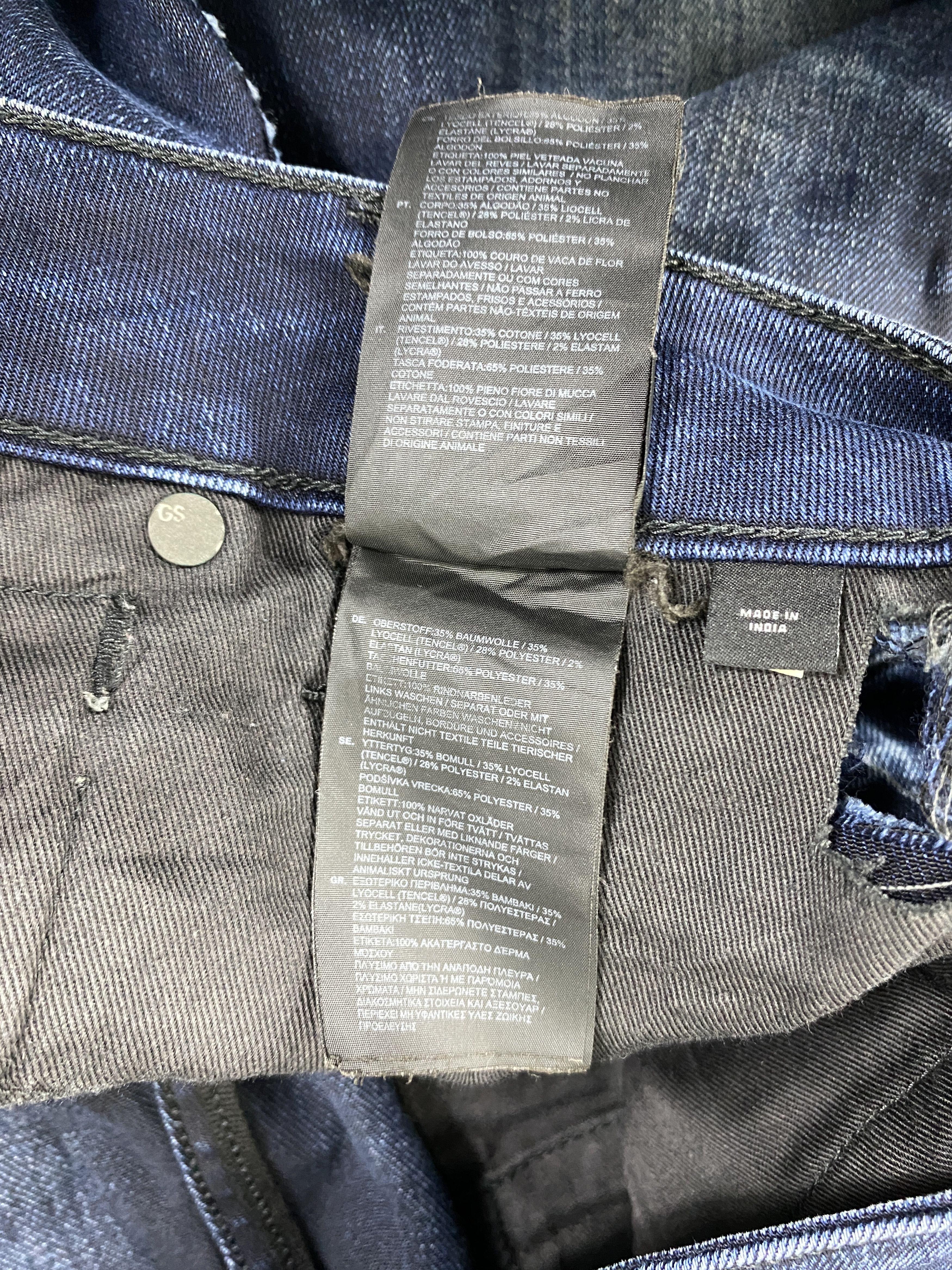 Japanese Brand Blue Vintage G-Star Skinny Jeans 32x29.5 - JN3266 Size US 32 / EU 48 - 14 Thumbnail