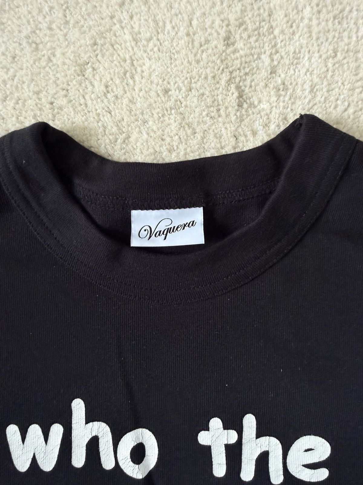 Vaquera Who TF is Vaquera Tee Black Size S / US 4 / IT 40 - 2 Thumbnail