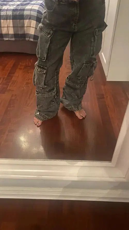 Other Autumn Winter Multi pocket Wide Leg Jeans Size US 29 - 2 Thumbnail