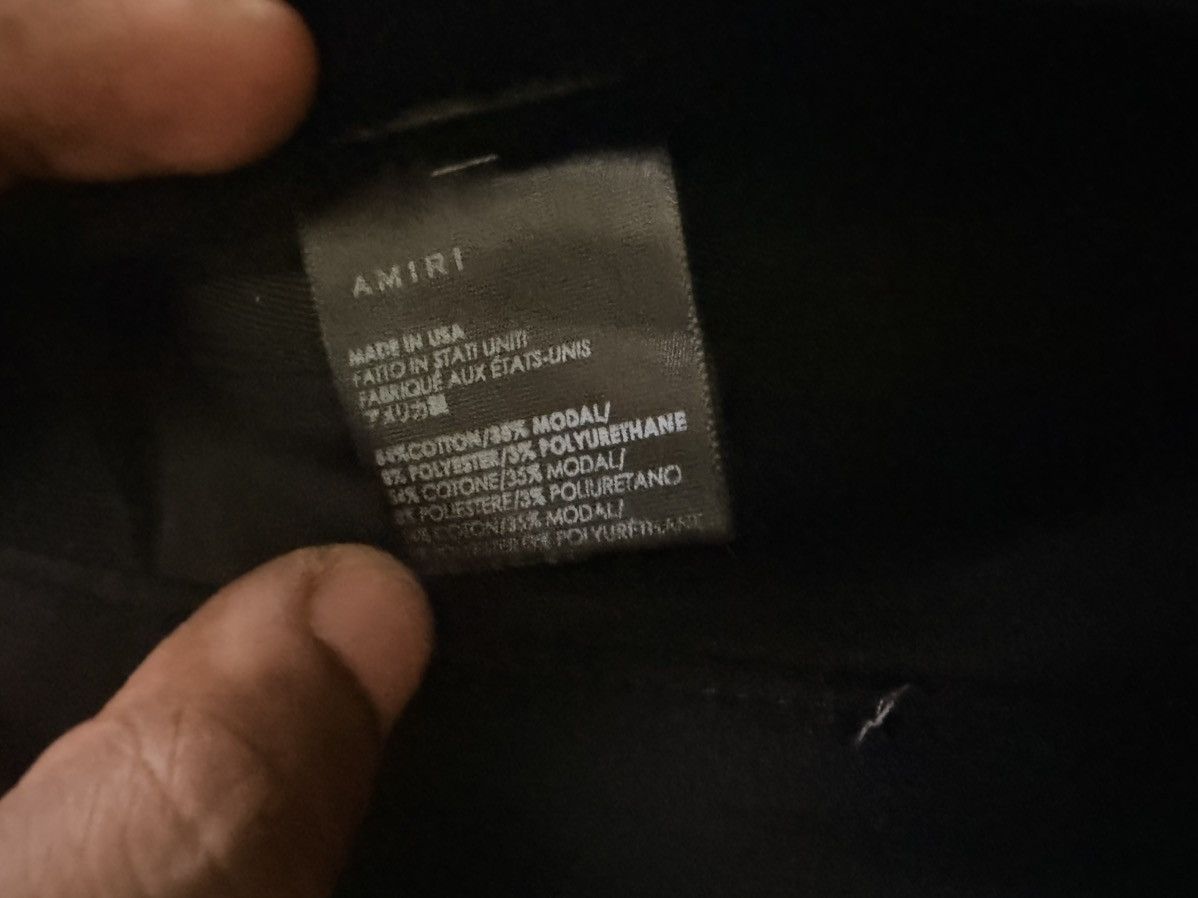 Amiri Black Velvet Skinny Stack Jeans Size US 34 / EU 50 - 8 Thumbnail