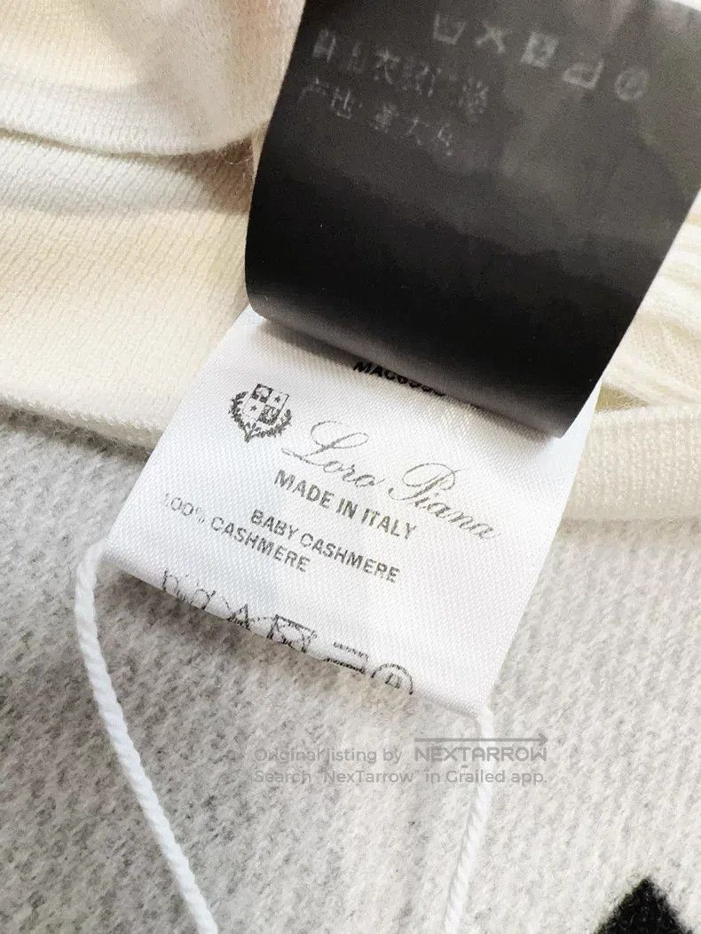 Loro Piana Loro Piana Beige White Baby Cashmere Crochet Turtleneck Un Size XS / US 0-2 / IT 36-38 - 7 Thumbnail