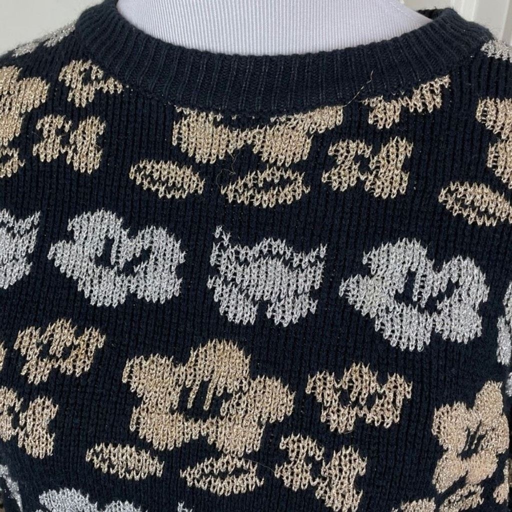 Other Vintage International Sportswear Metallic Floral Sweater Size L / US 10 / IT 46 - 9 Thumbnail