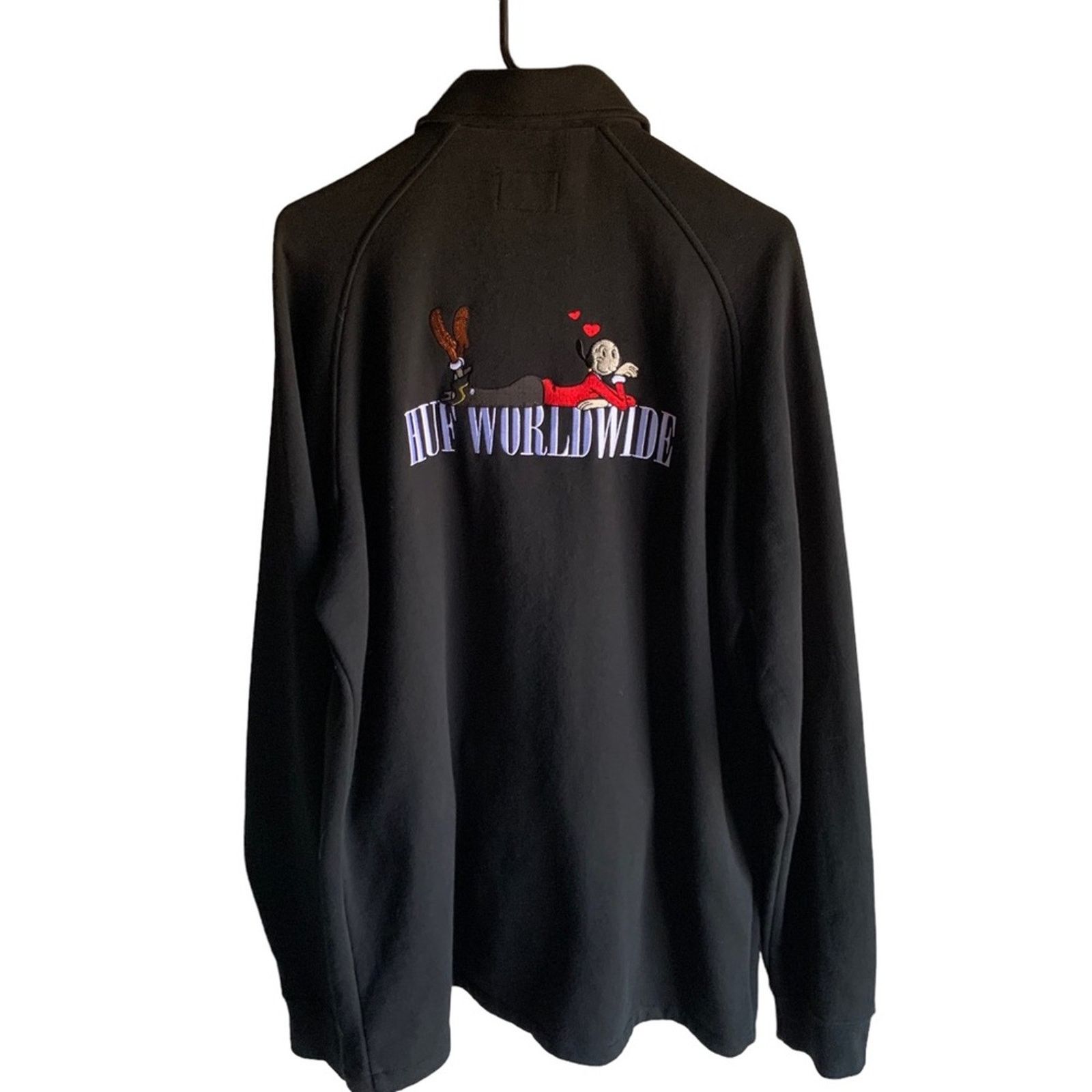 Huf Huff Popeye Jacket Mens Adult Large Black Olive Coach Large Size US L / EU 52-54 / 3 - 1 Thumbnail