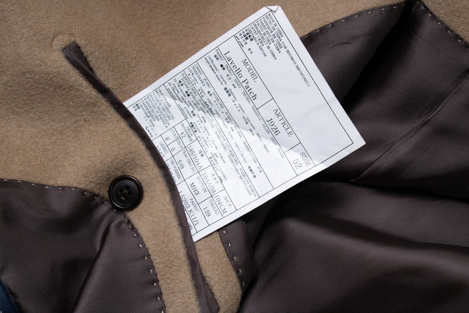 Suitsupply Suitsupply, Lavello patch camel hair coat Size US XL / EU 56 / 4 - 8 Thumbnail