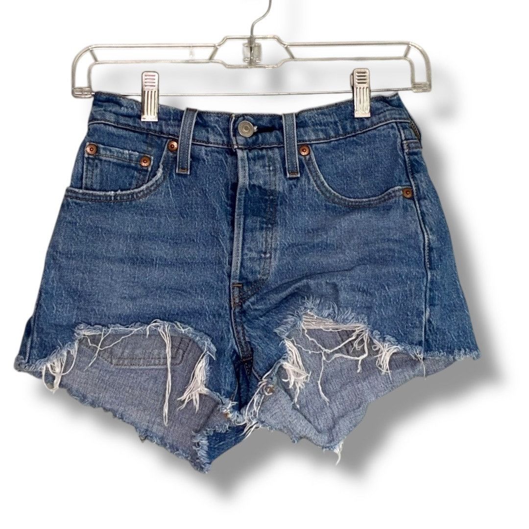 Levi's Levi’s 501 button fly cut off distressed denim shorts Size 24" / US 00 / IT 34 - 1 Thumbnail
