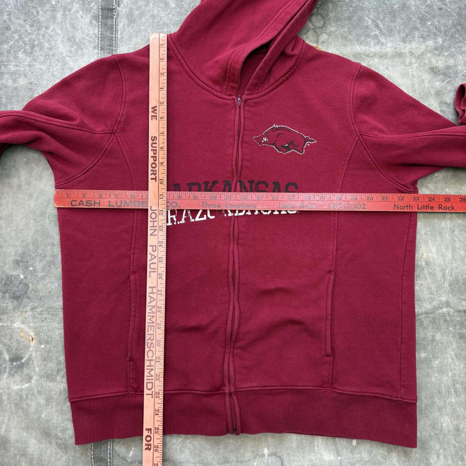 Soffe Vintage Y2K Arkansas Razorbacks Grunge Sport Full Zip Hoodie Size XL / US 12-14 / IT 48-50 - 4 Thumbnail