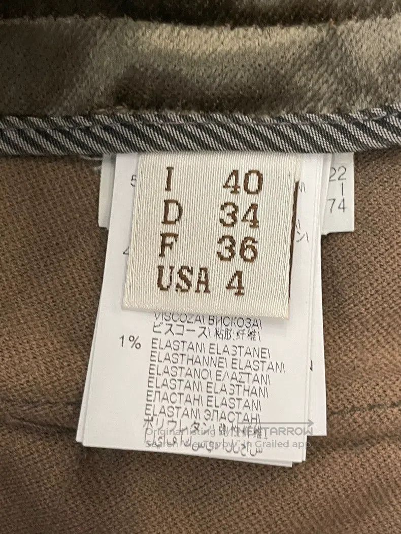 Brunello Cucinelli Brunello Cucinelli Military Green Velvet Casual Trousers Size 26" / US 2 / IT 38 - 6 Thumbnail