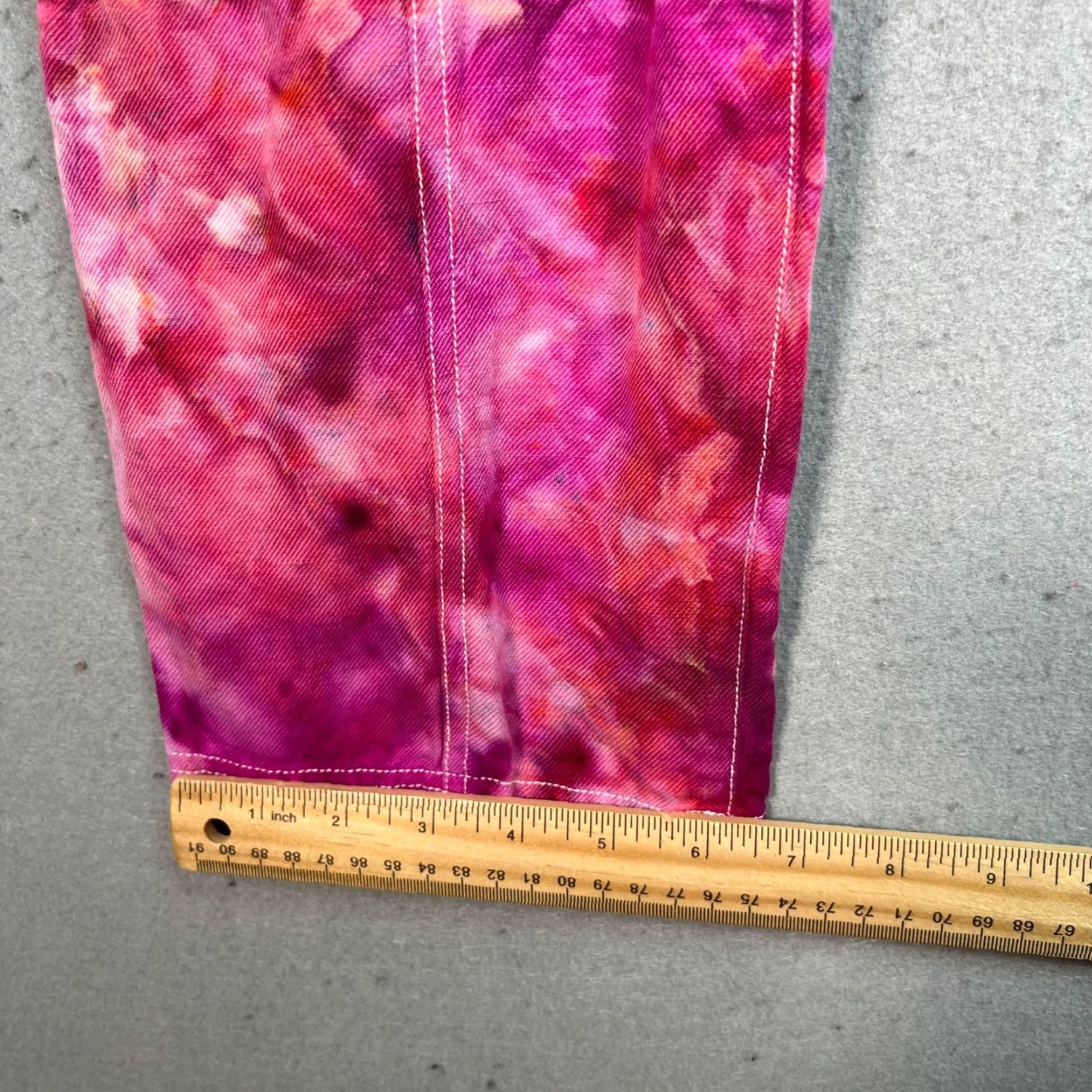 Apiece Apart Apiece Apart Pink Tie Dye Pants Womens Casual Straight-Leg Size 10 Cotton Size 32" / US 10 / IT 46 - 7 Thumbnail