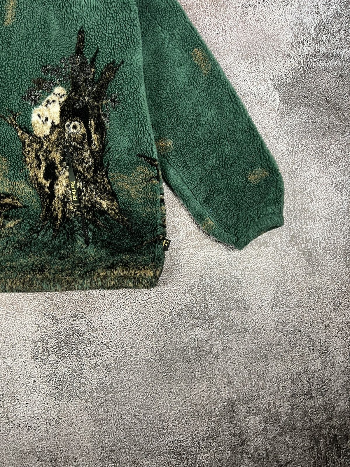 Vintage Owl Sherpa fleece Farfield Made in U.K animal nature hiking Size US XL / EU 56 / 4 - 7 Thumbnail