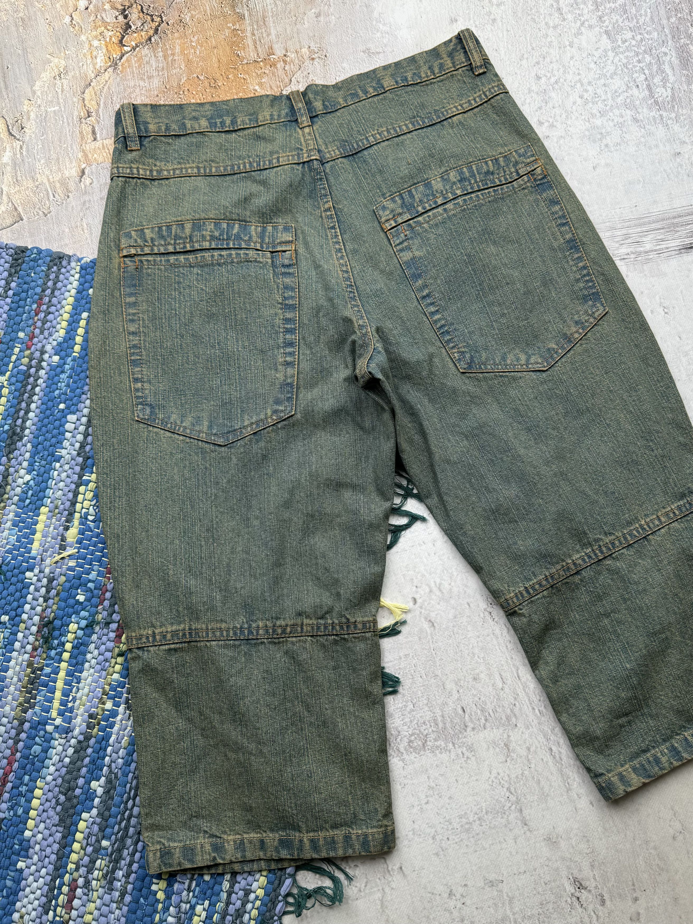 Japanese Brand Vintage Faded Long Wide Shorts A15D15(361) Size US 32 / EU 48 - 7 Thumbnail